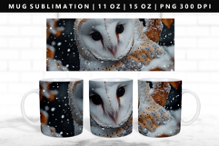 Owl 11oz, 15oz Mug Sublimation | Mug Wrap PNG Product Image 1