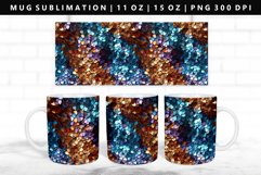 Sequin 11oz, 15oz Mug Sublimation | Mug Wrap PNG Product Image 1