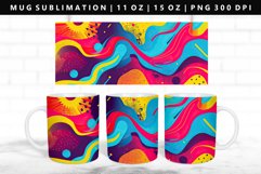 Retro Pop Art 11oz, 15oz Mug Sublimation | Mug Wrap PNG Product Image 1