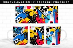 Retro Pop Art 11oz, 15oz Mug Sublimation | Mug Wrap PNG Product Image 1