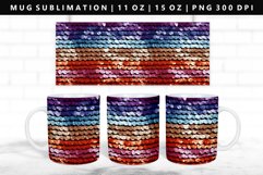 Sequin 11oz, 15oz Mug Sublimation | Mug Wrap PNG Product Image 1