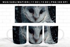 Owl 11oz, 15oz Mug Sublimation | Mug Wrap PNG Product Image 1