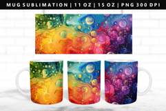 Rainbow 11oz, 15oz Mug Sublimation | Mug Wrap PNG Product Image 1