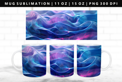 Abstract 11oz, 15oz Mug Sublimation | Mug Wrap PNG Product Image 1