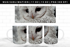 Owl 11oz, 15oz Mug Sublimation | Mug Wrap PNG Product Image 1