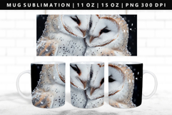 Owl 11oz, 15oz Mug Sublimation | Mug Wrap PNG Product Image 1