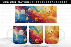 Rainbow 11oz, 15oz Mug Sublimation | Mug Wrap PNG Product Image 1