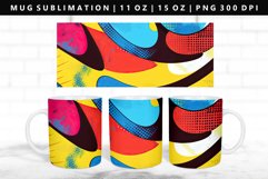 Retro Pop Art 11oz, 15oz Mug Sublimation | Mug Wrap PNG Product Image 1
