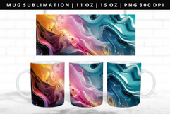 Abstract 11oz, 15oz Mug Sublimation | Mug Wrap PNG Product Image 1