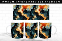 Alcohol Ink 11oz, 15oz Mug Sublimation | Mug Wrap PNG Product Image 1
