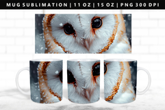 Owl 11oz, 15oz Mug Sublimation | Mug Wrap PNG Product Image 1