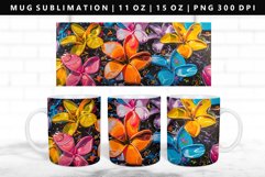 Flower 11oz, 15oz Mug Sublimation | Mug Wrap PNG Product Image 1