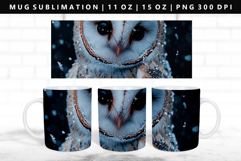 Owl 11oz, 15oz Mug Sublimation | Mug Wrap PNG Product Image 1