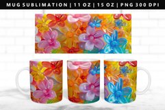 Flower 11oz, 15oz Mug Sublimation | Mug Wrap PNG Product Image 1