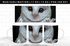 Owl 11oz, 15oz Mug Sublimation | Mug Wrap PNG Product Image 1