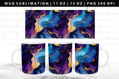 Alcohol Ink 11oz, 15oz Mug Sublimation | Mug Wrap PNG Product Image 1