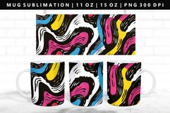 Retro Pop Art 11oz, 15oz Mug Sublimation | Mug Wrap PNG Product Image 1