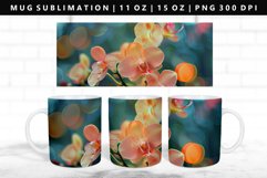Flower 11oz, 15oz Mug Sublimation | Mug Wrap PNG Product Image 1