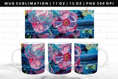 Flower 11oz, 15oz Mug Sublimation | Mug Wrap PNG Product Image 1
