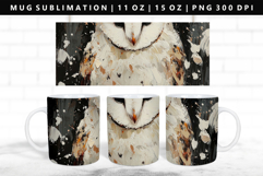 Owl 11oz, 15oz Mug Sublimation | Mug Wrap PNG Product Image 1
