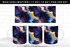 Alcohol Ink 11oz, 15oz Mug Sublimation | Mug Wrap PNG Product Image 1