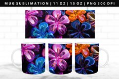 Flower 11oz, 15oz Mug Sublimation | Mug Wrap PNG Product Image 1