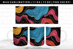 Retro Pop Art 11oz, 15oz Mug Sublimation | Mug Wrap PNG Product Image 1