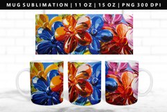 Flower 11oz, 15oz Mug Sublimation | Mug Wrap PNG Product Image 1
