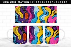 Retro Pop Art 11oz, 15oz Mug Sublimation | Mug Wrap PNG Product Image 1