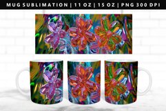 Flower 11oz, 15oz Mug Sublimation | Mug Wrap PNG Product Image 1