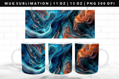 Abstract 11oz, 15oz Mug Sublimation | Mug Wrap PNG Product Image 1