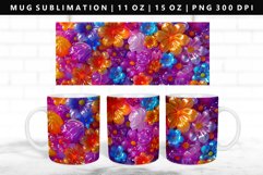 Flower 11oz, 15oz Mug Sublimation | Mug Wrap PNG Product Image 1