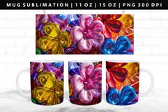 Flower 11oz, 15oz Mug Sublimation | Mug Wrap PNG Product Image 1