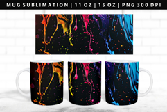 Rainbow 11oz, 15oz Mug Sublimation | Mug Wrap PNG Product Image 1