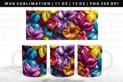 Flower 11oz, 15oz Mug Sublimation | Mug Wrap PNG Product Image 1