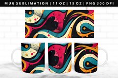 Retro Pop Art 11oz, 15oz Mug Sublimation | Mug Wrap PNG Product Image 1
