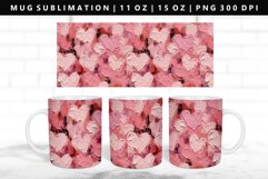 Heart 11oz, 15oz Mug Sublimation | Mug Wrap PNG Product Image 1
