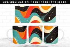Retro Pop Art 11oz, 15oz Mug Sublimation | Mug Wrap PNG Product Image 1
