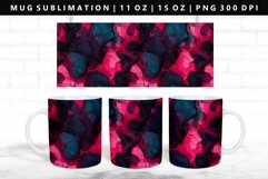 Alcohol Ink 11oz, 15oz Mug Sublimation | Mug Wrap PNG Product Image 1