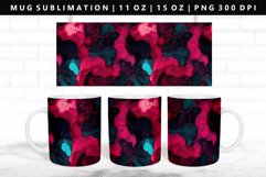 Alcohol Ink 11oz, 15oz Mug Sublimation | Mug Wrap PNG Product Image 1