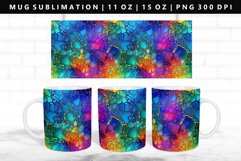 Alcohol Ink 11oz, 15oz Mug Sublimation | Mug Wrap PNG Product Image 1