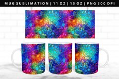 Alcohol Ink 11oz, 15oz Mug Sublimation | Mug Wrap PNG Product Image 1