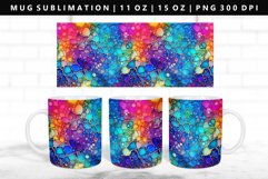Alcohol Ink 11oz, 15oz Mug Sublimation | Mug Wrap PNG Product Image 1