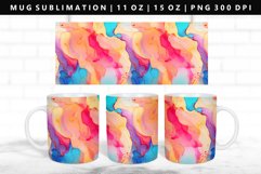Alcohol Ink 11oz, 15oz Mug Sublimation | Mug Wrap PNG Product Image 1