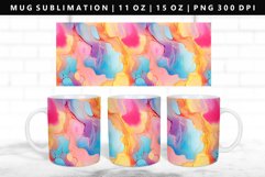 Alcohol Ink 11oz, 15oz Mug Sublimation | Mug Wrap PNG Product Image 1