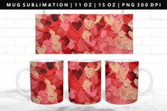 Heart 11oz, 15oz Mug Sublimation | Mug Wrap PNG Product Image 1