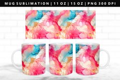 Alcohol Ink 11oz, 15oz Mug Sublimation | Mug Wrap PNG Product Image 1