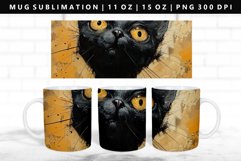 Colored Cats 11oz, 15oz Mug Sublimation | Mug Wrap PNG Product Image 1