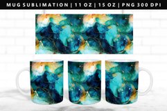 Alcohol Ink 11oz, 15oz Mug Sublimation | Mug Wrap PNG Product Image 1