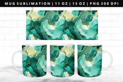 Alcohol Ink 11oz, 15oz Mug Sublimation | Mug Wrap PNG Product Image 1